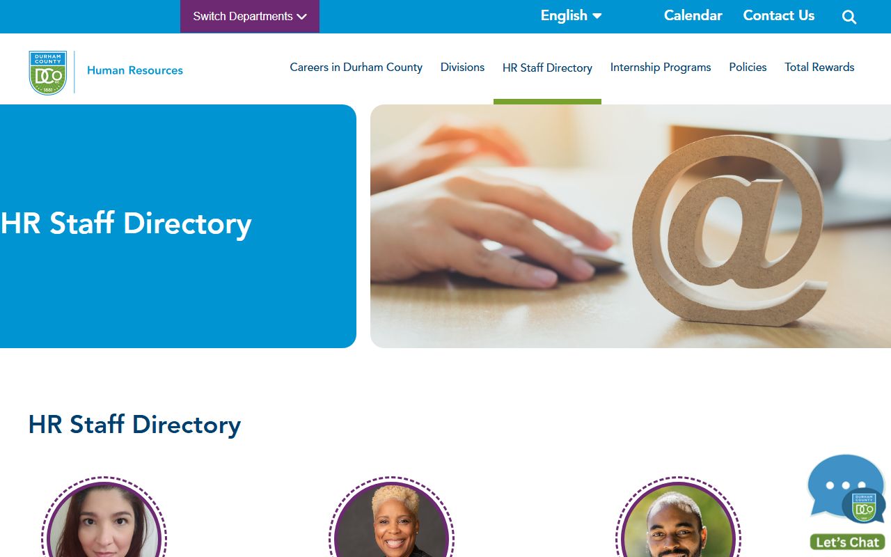 Durham County phone directory HR staff directory