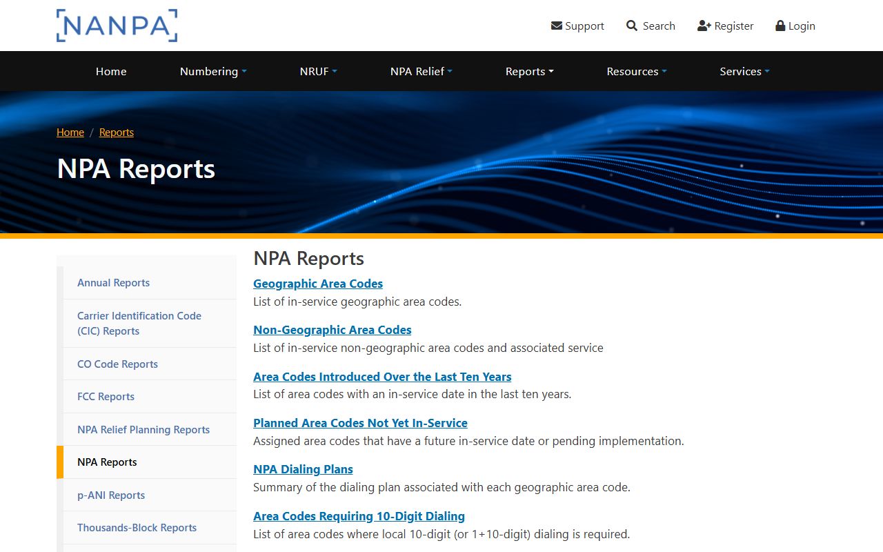 NANPA NPA reports and exhaust resources for Durham County area-code forecasts