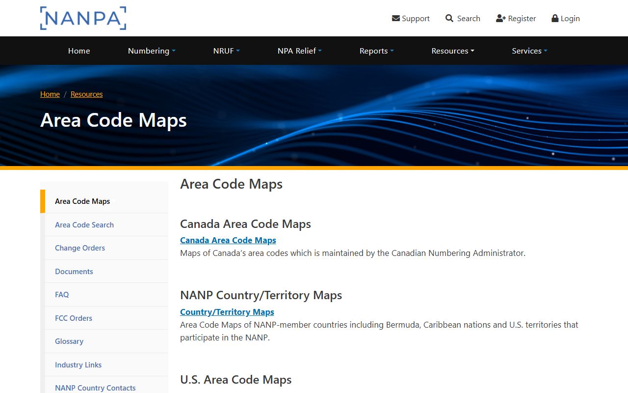 NANPA area-code map resources for Durham County 919 and 984 coverage