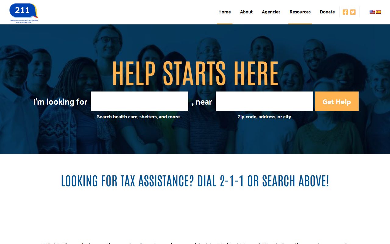 NC 211 community-service referral directory for Durham County residents
